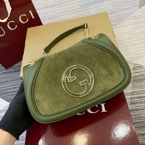 Gucci 815715 Gucci Blondie small shoulder bag Green Suede Leather - Default Title - View 4