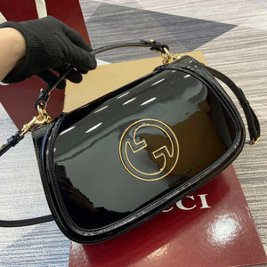 Gucci 815719 Gucci Blondie Medium top handle bag Patent Leather Black - Default Title - View 4