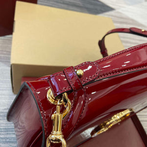 Gucci 815719 Gucci Blondie Medium top handle bag Patent Leather Red - Default Title - View 5