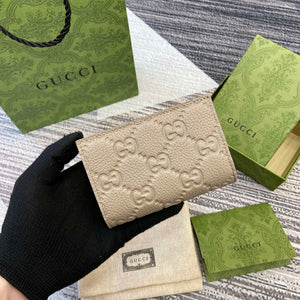 Gucci 815874 GG Emblem Medium wallet Taupe - Default Title - View 1