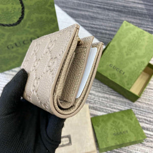 Gucci 815874 GG Emblem Medium wallet Taupe - Default Title - View 5