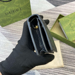Gucci 815901 GG Emblem mini wallet Black - Default Title - View 3