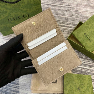 Gucci 815901 GG Emblem mini wallet Taupe - Default Title - View 7