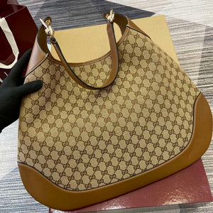 Gucci 815924 Gucci B Medium Shoulder Bag Brown leather trim - Default Title - View 7