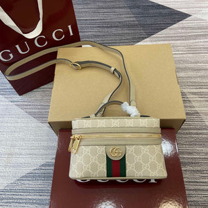 Gucci 816357 Ophidia Super Mini Shoulder Bag Oatmeal - Default Title - View 1
