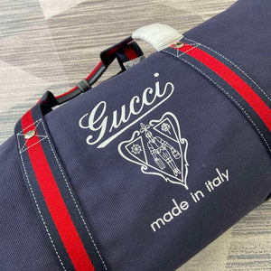 Gucci 816866 Large Printed Canvas Duffle Bag Dark Blue - Default Title - View 7