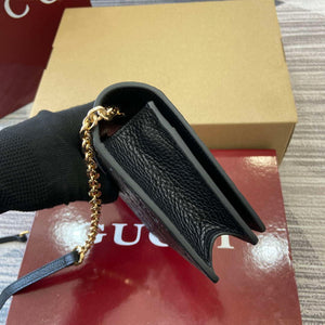 Gucci 818705 GG Emblem super mini shoulder bag Black - Default Title - View 3