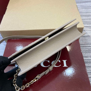 Gucci 818705 GG Emblem super mini shoulder bag Taupe - Default Title - View 6
