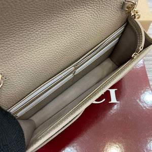 Gucci 818705 GG Emblem super mini shoulder bag Taupe - Default Title - View 9