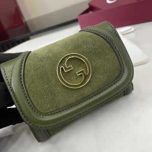 Gucci 818795 Gucci Blondie card case Suede leather Green - Default Title - View 5