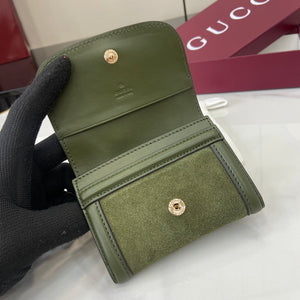 Gucci 818795 Gucci Blondie card case Suede leather Green - Default Title - View 7