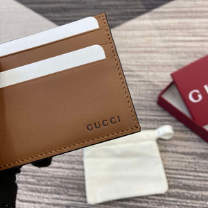 Gucci 818952 GG Emblem card case Brown Leather - Default Title - View 7
