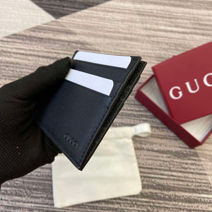 Gucci 818952 GG Emblem card case Black Leather - Default Title - View 5