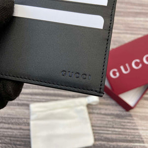 Gucci 818952 GG Emblem card case Black Leather - Default Title - View 7