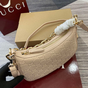 Gucci 820453 GG Emblem Medium Shoulder bag Beige - Default Title - View 4