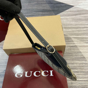 Gucci 820696 GG Emblem super mini shoulder bag Beige and Black - Default Title - View 3