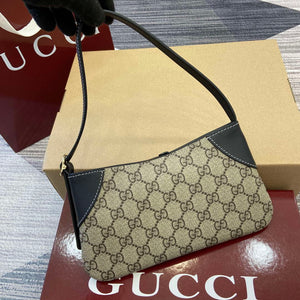 Gucci 820696 GG Emblem super mini shoulder bag Beige and Black - Default Title - View 5