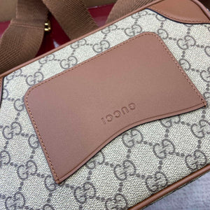 Gucci 821155 GG Emblem small crossbody bag Beige and dark brown - Default Title - View 9