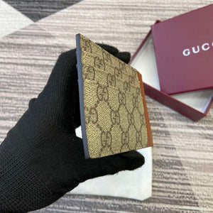 Gucci 821208 GG Emblem card case Beige and dark brown - Default Title - View 11
