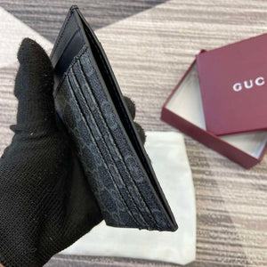 Gucci 821208 GG Emblem card case Black - Default Title - View 6