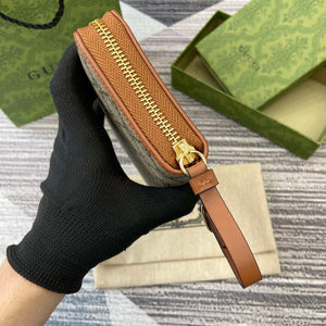 Gucci 821803 GG Emblem Beige and dark brown mini wallet - Default Title - View 3