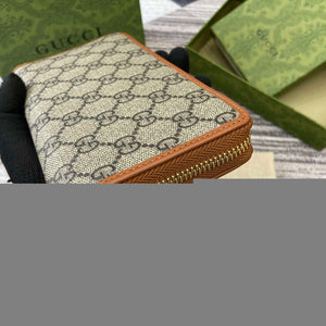Gucci 821803 GG Emblem Beige and dark brown mini wallet - Default Title - View 5