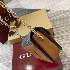 Gucci 826761 Gucci Go Small Shoulder Bag Blue Jeans - Default Title - View 3