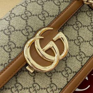 Gucci 826761 Gucci Go Small Shoulder Bag Brown PVC - Default Title - View 6