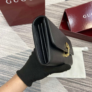 Gucci 828147 Gucci Softbit Continental Wallet Black - Default Title - View 3