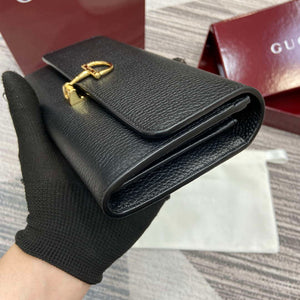 Gucci 828147 Gucci Softbit Continental Wallet Black - Default Title - View 5