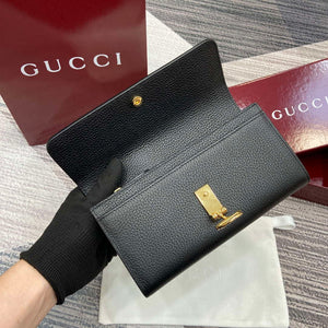Gucci 828147 Gucci Softbit Continental Wallet Black - Default Title - View 8