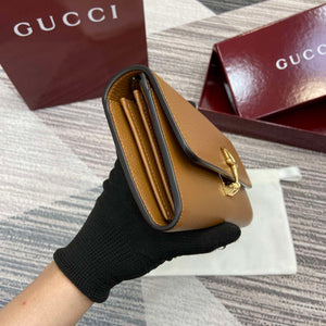 Gucci 828147 Gucci Softbit Continental Wallet Brown - Default Title - View 3