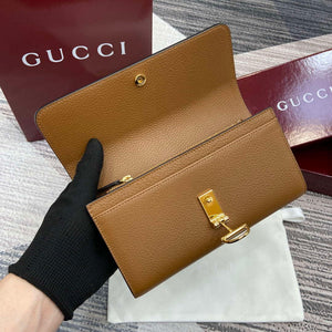 Gucci 828147 Gucci Softbit Continental Wallet Brown - Default Title - View 7