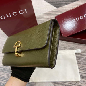 Gucci 828147 Gucci Softbit Continental Wallet Dark Green - Default Title - View 7
