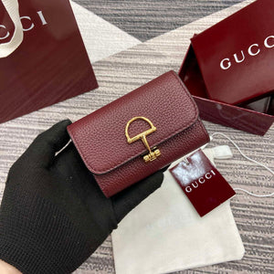 Gucci 828148 Gucci Softbit Card Case Ancora red - Default Title - View 1