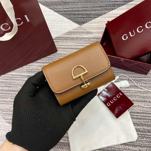 Gucci 828148 Gucci Softbit Card Case Brown - Default Title - View 1