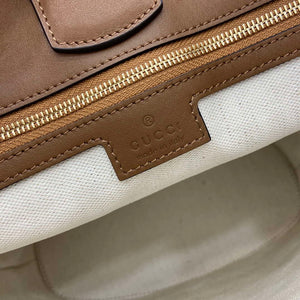 Gucci 833660 Gucci 73 Medium Bucket Bag Brown smooth leather - Default Title - View 10