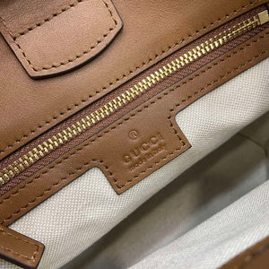 Gucci 833665 Gucci 73 Small Bucket Bag Brown Suede - Default Title - View 10
