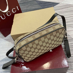 Gucci 834802 GG Canvas Small Crossbody Bag Dark brown - Default Title - View 4