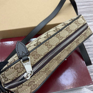 Gucci 834802 GG Canvas Small Crossbody Bag Dark brown - Default Title - View 5