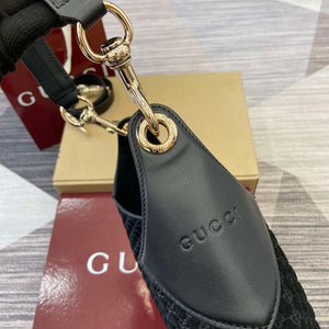 Gucci 834981 Gucci B medium Shoulder Bag Black Velvet Embossed - Default Title - View 4
