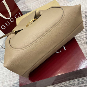 Gucci 837466 Gucci Softbit Maxi Shoulder Bag Taupe grainy - Default Title - View 8