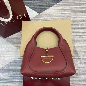 Gucci 837467 Gucci Softbit Medium Top Handle Bag Ancora red - Default Title - View 1