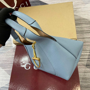 Gucci 837467 Gucci Softbit Medium Top Handle Bag Gray blue - Default Title - View 4