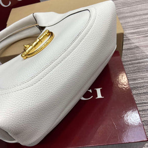 Gucci 837467 Gucci Softbit Medium Top Handle Bag White - Default Title - View 7