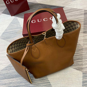 Gucci 839112 Gucci Totissima Large Reversible Tote Bag Brown - Default Title - View 2