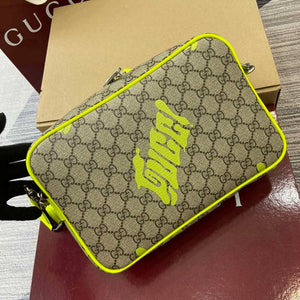 Gucci 839380 Medium Crossbody Bag With Print Acid green - Default Title - View 6