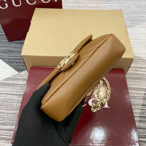 Gucci 841290 GG Marmont Mini Shoulder Bag Brown - Default Title - View 6