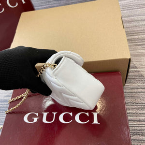 Gucci 841290 GG Marmont Mini Shoulder Bag White - Default Title - View 3