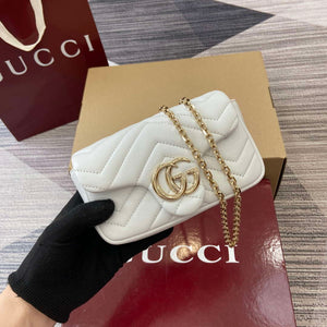 Gucci 841290 GG Marmont Mini Shoulder Bag White - Default Title - View 5
